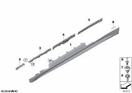 M COVER FOR ROCKER PANEL / WHEEL ARCH diagram for BMW 4 Series F32 428i