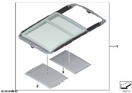 INDIVIDUAL PANORAMA ROOF diagram for BMW X5 F15 25dX