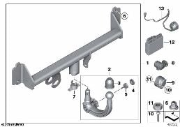 TOWING HITCH, DETACHABLE diagram for BMW X4 F26 28iX