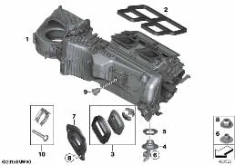 HOUSING PARTS - AIR CONDITIONING diagram for BMW 3 Series F31 335dX