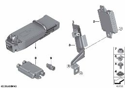 SEPARATE COMPONENTS TELEPHONY WCA/NFC diagram for BMW 3 Series F31 LCI 320dX