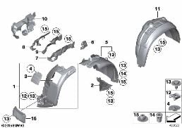 WHEELARCH TRIM diagram for BMW X1 E84 20i