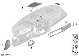 MOUNTING PARTS, I-PANEL, TOP diagram for BMW 2 Series F23 LCI 218d