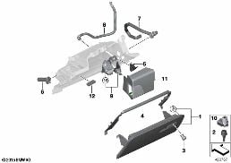 GLOVE BOX diagram for BMW 5 Series G30 LCI 530d