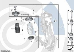 REPAIR KIT FOR SUPPORT BEARING diagram for BMW 5 Series F10 550i