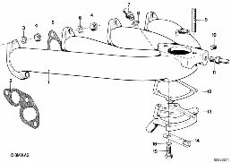 INTAKE MANIFOLD SYSTEM diagram for BMW 5 Series E12 518