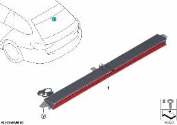 Derde remachterlicht diagram for BMW 5 Series G31 Touring 530i
