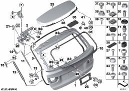 TRUNK LID diagram for BMW 3 Series F31 316d