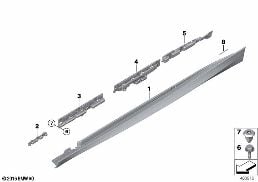 M COVER FOR ROCKER PANEL / WHEEL ARCH diagram for BMW 3 Series F34 GT 335iX