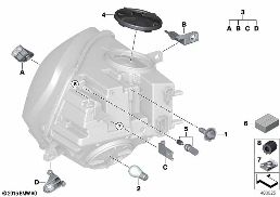 INDIVIDUAL PARTS FOR HEADLAMP, HALOGEN