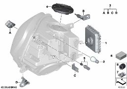 SINGLE PARTS, HEADLIGHT LED