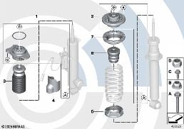 REPAIR KIT FOR SUPPORT BEARING diagram for BMW 5 Series F10 550i