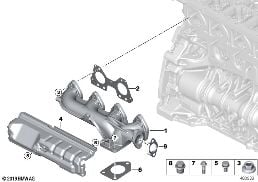 EXHAUST MANIFOLD-AGR diagram for BMW 3 Series F30 318d