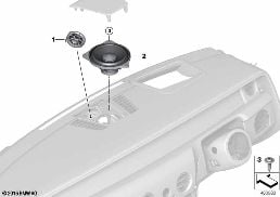 Haut-parleur tableau de bord diagram for BMW Rolls-Royce Cullinan RR31 Cullinan
