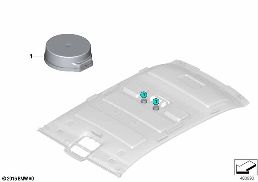 Pièces haut-parleur pour pavillon diagram for BMW Rolls-Royce Cullinan RR31 Cullinan