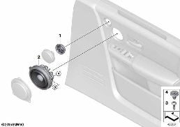 Pièces de haut-parleur de porte av diagram for BMW Rolls-Royce Cullinan RR31 Cullinan