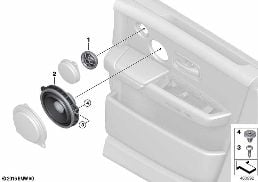 Pièces de haut-parleur de porte ar diagram for BMW Rolls-Royce Cullinan RR31 Cullinan
