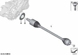 OUTPUT SHAFT diagram for BMW X1 F48 20dX