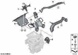 Condotto aria plancia portastrumenti diagram for BMW Rolls-Royce Phantom RR11 Phantom