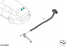 Peças individ.sistema lavag. óculo tras. diagram for BMW 5 Series G31 Touring LCI 530eX