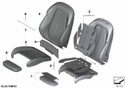 SEAT, FRONT, UPHLSTRY, COVER, SPORT SEAT diagram for BMW X2 F39 18dX