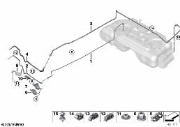 FUEL PIPE AND MOUNTING PARTS