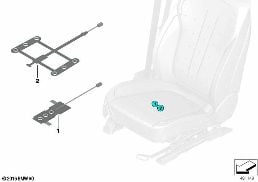 ELECTR. COMPON. SEAT OCCUPANCY DETECTION diagram for BMW X5 F15 25d