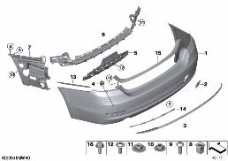 TRIM COVER, REAR diagram for BMW 4 Series F32 428i