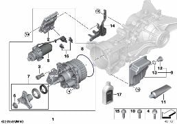 REAR AXLE DIFF.SEP.COMP.HANG ON CLUTCH diagram for BMW X1 F48 20dX
