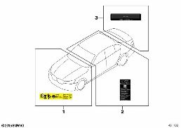 VARIOUS NOTICE STICKERS diagram for BMW 7 Series G12 725Ld
