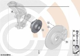 REPAIR KIT, WHEEL BEARING, FRONT diagram for BMW MINI Clubman R55 Cooper