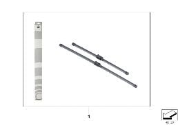 SET OF WIPER BLADES diagram for BMW 3 Series G80 M3 LCI M3 Competition