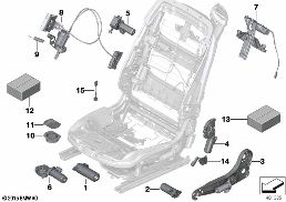SEAT, FRONT, ELECTRICAL AND MOTORS diagram for BMW 6 Series F12 640i