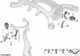 RIDE-HEIGHT SENSOR/MOUNTED PARTS diagram for BMW X5 F15 30dX