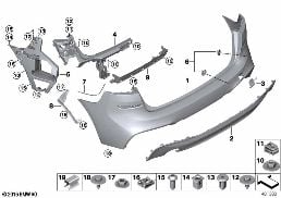 M TRIM, REAR diagram for BMW 2 Series F45 Active Tourer LCI 216d