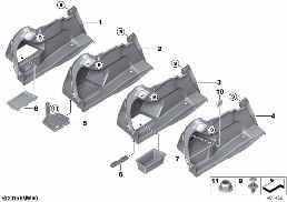 LEFT TRUNK TRIM diagram for BMW 4 Series F32 428i