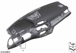 TRIM PANEL DASHBOARD diagram for BMW 7 Series G12 750LdX