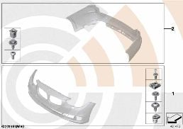 INSTALLATION KIT, BUMPER diagram for BMW 5 Series F07 GT LCI 530dX