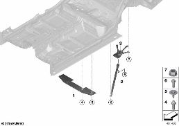 Raidisseur carrosserie part.arr.caisse diagram for BMW 6 Series G32 GT 630i