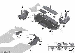 Revetement de soubassement ar diagram for BMW 6 Series G32 GT 630i
