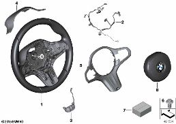 M SPORTS STRNG WHL,AIRBAG,MULTIFUNCTION diagram for BMW 5 Series G31 Touring LCI 530e
