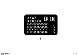 NOTICE LABEL FOR FUEL diagram for BMW 6 Series G32 GT 630dX