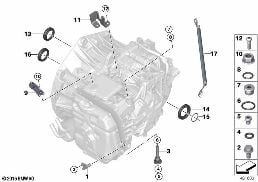 GA6F21AW MOUNTED PARTS/SEALS diagram for BMW X2 F39 25eX