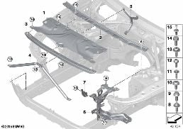 FRONT PANEL diagram for BMW 5 Series G30 LCI 530d