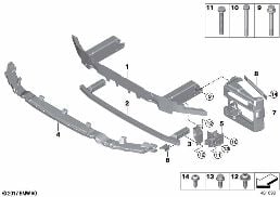CARRIER, FRONT diagram for BMW X3 G01 30i