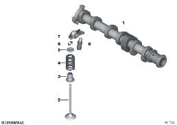VALVE TIMING GEAR, CAMSHAFT, OUTLET diagram for BMW 2 Series F46 Gran Tourer 218i