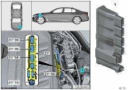 集成供電模塊 Z11 diagram for BMW 5 Series G30 540i