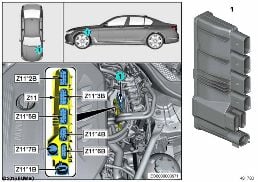 Módulo alimentación integrado Z11 diagram for BMW 5 Series G30 520dX
