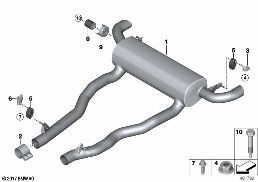 EXHAUST SYSTEM, REAR