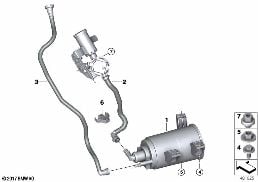 ACTIVATED CHARCOAL FILTER/FUEL VENTILAT diagram for BMW 5 Series G38 LCI 530LiX